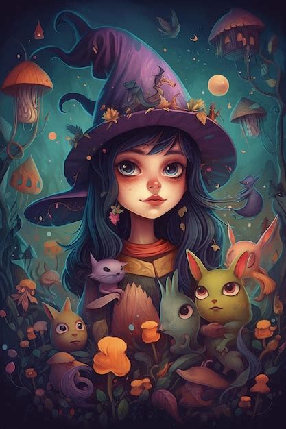 Little enchanting witch